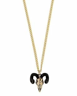 Playboy Shop 27 Buy 👍 Goldtone Dark Zodiac Aries Necklace 🔔