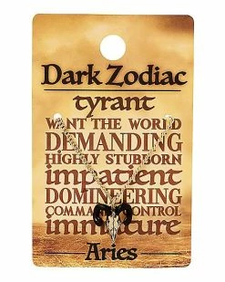 Buy 👍 Goldtone Dark Zodiac Aries Necklace 🔔 -Playboy Shop 03642881 c