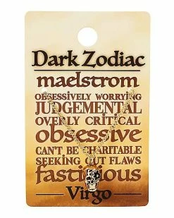 New 🎉 Goldtone Dark Zodiac Virgo Necklace 🥰 -Playboy Shop 03642915 c