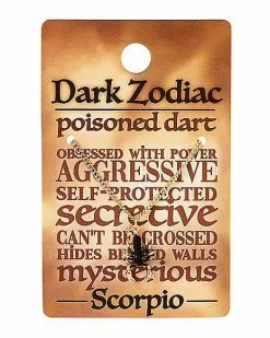 Outlet ⌛ Goldtone Dark Zodiac Scorpio Necklace 🎁 -Playboy Shop 03642923 c