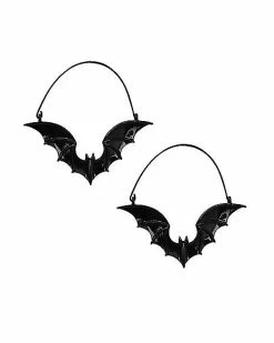 Flash Sale ❤️ Black Bat Hoop Earrings 🛒