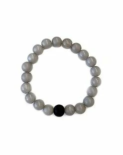 Cheap 😀 Long Distance Black and Gray Beaded Bracelets - 2 Pack 👏 -Playboy Shop 03649373 b
