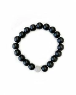 Cheap 😀 Long Distance Black and Gray Beaded Bracelets - 2 Pack 👏 -Playboy Shop 03649373 c