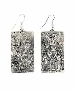 Buy 🎉 Death and Devil Tarot Card Dangle Earrings 🥰