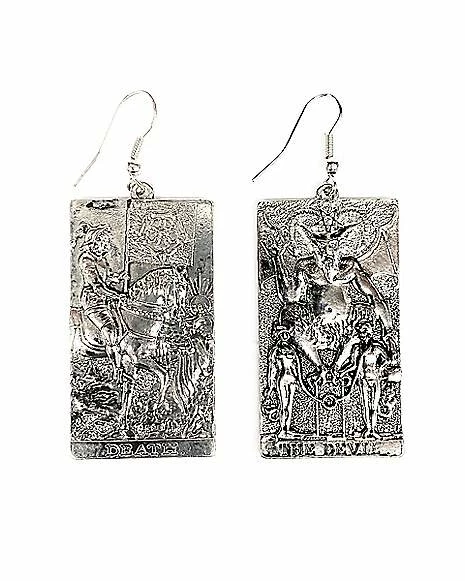Buy π Death and Devil Tarot Card Dangle Earrings π₯° 3 Buy π Death and Devil Tarot Card Dangle Earrings π₯°