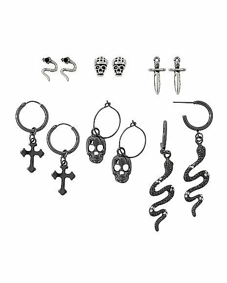 Best Sale β¨ Snake Cross Skull Earrings - 6 Pair π― 3 Best Sale β¨ Snake Cross Skull Earrings - 6 Pair π―