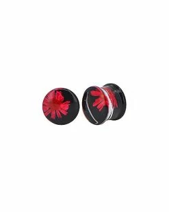 Brand new 🌟 Red Flower Glass Plugs 💯