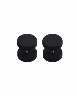Flash Sale 🎉 Matte Black Fake Plugs - 18 Gauge 🧨
