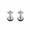 Wholesale 😉 CZ Cross Fake Plugs - 18 Gauge 🧨 -Playboy Shop 03650603 a