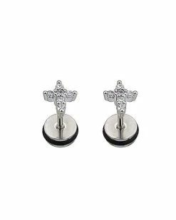 Wholesale 😉 CZ Cross Fake Plugs - 18 Gauge 🧨