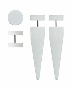 Best Sale ⭐ Matte White Fake Tapers and Plugs 2 Pair - 18 Gauge 🧨