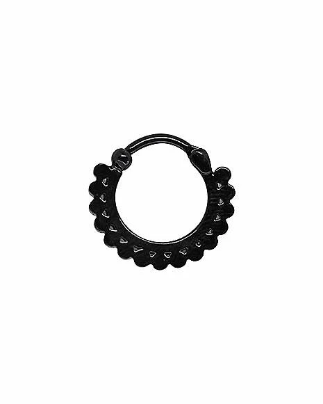 Brand new π Black CZ and Green Gem-Effect Clicker Septum Ring - 16 Gauge π₯ 4 Brand new π Black CZ and Green Gem-Effect Clicker Septum Ring - 16 Gauge π₯ - Image 2