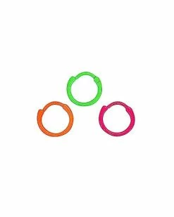 Discount 🤩 Multi-Pack Neon Hinged Septum Rings 3 Pack - 16 Gauge 🔥