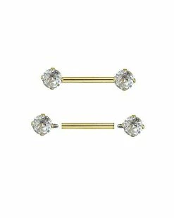 Buy 𧨠CZ Nipple Barbells - 14 Gauge π