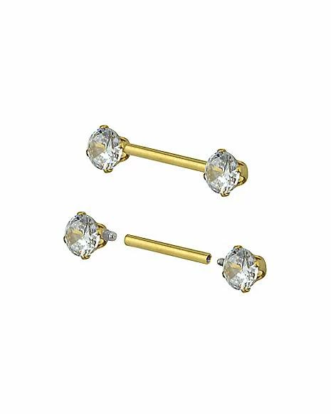Buy 𧨠CZ Nipple Barbells - 14 Gauge π 4 Buy 𧨠CZ Nipple Barbells - 14 Gauge π - Image 2