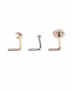 Top 10 π Multi-Pack Black CZ Moon L-Bend Nose Rings 3 Pack - 20 Gauge β 17 Top 10 π Multi-Pack Black CZ Moon L-Bend Nose Rings 3 Pack - 20 Gauge β -Playboy Shop 03656501 d 1
