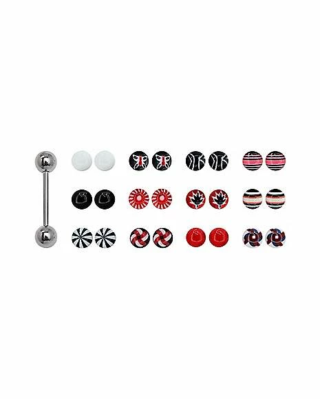 Flash Sale π Multi-Pack Tongue Barbell with Extra Beads - 14 Gauge π₯° 3 Flash Sale π Multi-Pack Tongue Barbell with Extra Beads - 14 Gauge π₯°
