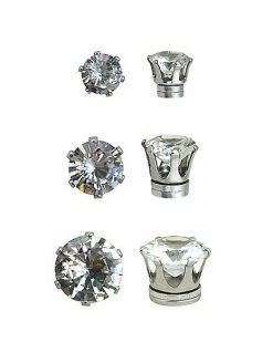 Best reviews of ⭐ Multi-Pack CZ Magnetic Fake Stud Earrings 3 Pair ⭐