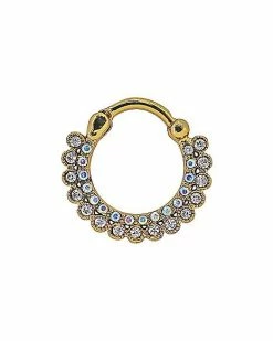 Flash Sale 😀 Goldtone CZ Septum Ring - 16 Gauge 🥰