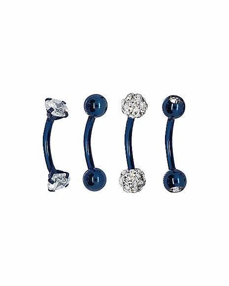 Promo 🧨 Multi-Pack CZ Blue Curved Barbells 4 Pack - 16 Gauge 🔔 3 Promo 🧨 Multi-Pack CZ Blue Curved Barbells 4 Pack - 16 Gauge 🔔