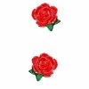 Cheapest 😍 Red Rose Fake Plugs - 18 Gauge 🎉