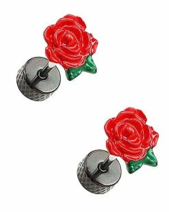 Cheapest π Red Rose Fake Plugs - 18 Gauge π 8 Cheapest π Red Rose Fake Plugs - 18 Gauge π -Playboy Shop 03662335 c