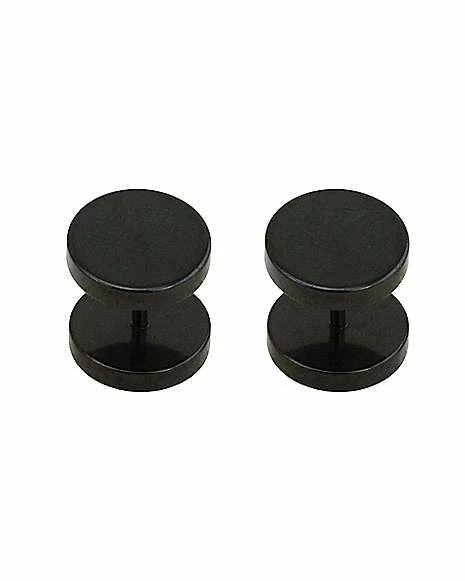 New 𧨠Black 10mm Fake Plugs - 18 Gauge π 3 New 𧨠Black 10mm Fake Plugs - 18 Gauge π