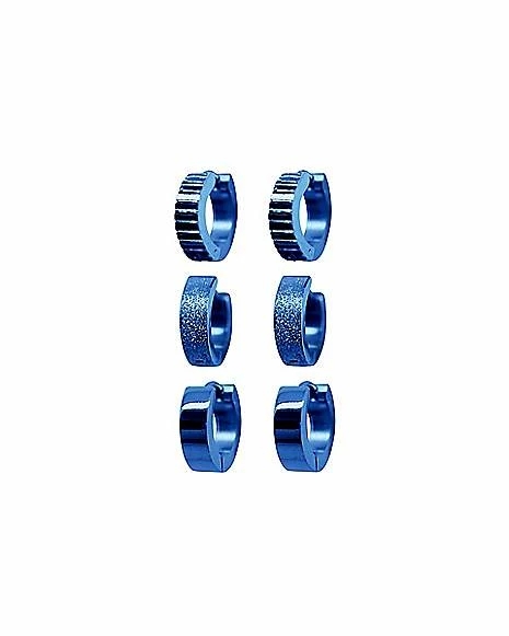 Outlet π€© Multi-Pack Blue Hoop Earrings - 18 Gauge π 3 Outlet π€© Multi-Pack Blue Hoop Earrings - 18 Gauge π