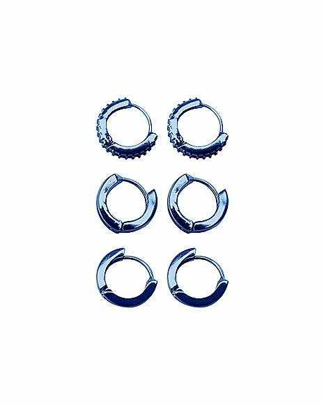 Outlet π€© Multi-Pack Blue Hoop Earrings - 18 Gauge π 4 Outlet π€© Multi-Pack Blue Hoop Earrings - 18 Gauge π - Image 2