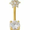 Brand new π― Goldtone CZ Star Barbell Belly Ring - 14 Gauge π― 2 Brand new π― Goldtone CZ Star Barbell Belly Ring - 14 Gauge π― -Playboy Shop 03662566 a