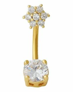 Brand new 💯 Goldtone CZ Star Barbell Belly Ring - 14 Gauge 💯