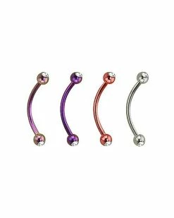Cheap 👍 Multi-Pack Multi Colored CZ Eyebrow Ring - 16 Gauge 👏 -Playboy Shop 03663119 b