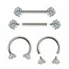 Best Sale 𧨠Multi-Pack Silvertone CZ Nipple Rings 2 Pair β 14 Gauge π 1 Best Sale 𧨠Multi-Pack Silvertone CZ Nipple Rings 2 Pair β 14 Gauge π -Playboy Shop 03663218 a