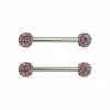 Buy 😀 Pink Barbell Nipple Rings – 14 Gauge 🛒
