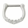 Top 10 👍 CZ Titanium Clicker Septum Ring – 16 Gauge 👏
