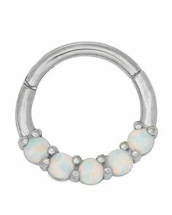 Cheapest 😀 Opal Effect Hinged Hoop Nose Ring - 16 Gauge 🤩
