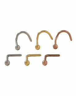 Deals 😍 Multi-Pack CZ L -Bend Nose Ring 12 Pack – 20 Gauge ❤️ -Playboy Shop 03663457 c