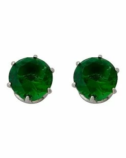 Budget 🌟 Green CZ Stud Earrings – 20 Gauge 🛒