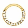Best Pirce 💯 Goldtone CZ Hinged Hoop Nose Ring - 16 Gauge ❤️ -Playboy Shop 03665007 a