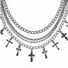 Outlet 🌟 Multi-Ring Cross Choker Necklace ❤️ -Playboy Shop 03665288 a
