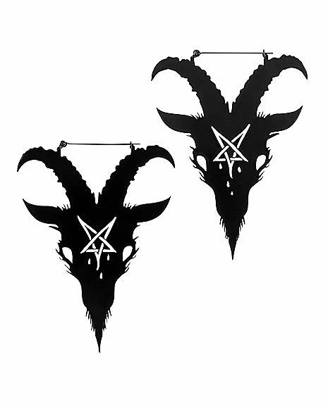 Best reviews of π€© Silhouette Baphomet Pentagram Dangle Earrings π₯° 3 Best reviews of π€© Silhouette Baphomet Pentagram Dangle Earrings π₯°