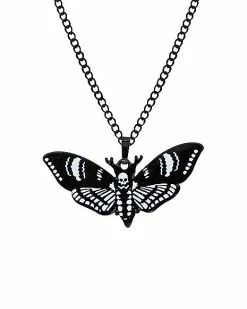 Coupon 🎉 Black Skull Moth Necklace 🧨