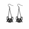 Discount 🛒 Black Cat Skull Dangle Earrings 💯 -Playboy Shop 03665551 a