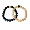 Best Pirce 🔔 Black and Gold Long Distance Beaded Bracelets 👏 -Playboy Shop 03665833 a