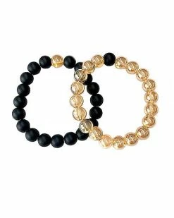 Best Pirce π Black and Gold Long Distance Beaded Bracelets π