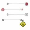 Buy 😀 Multi-Pack Pink CZ Baby on Board Barbells 4 Pack – 14 Gauge 👏 -Playboy Shop 03665874 a
