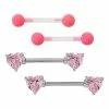 Cheapest 🎉 Multi-Pack CZ Nipple Barbells 2 Pair – 14 Gauge 🤩 -Playboy Shop 03666005 a