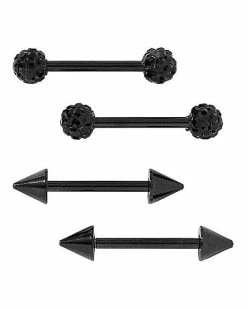 New ✔️ Multi-Pack Black Barbells 4 Pack – 14 Gauge 🌟