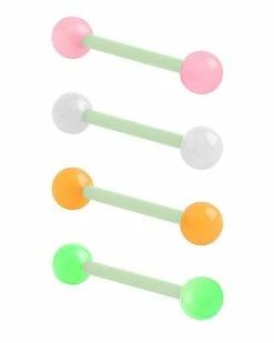 Hot Sale 😀 Multi-Pack Glow in the Dark Barbells 4 Pack - 14 Gauge 🧨