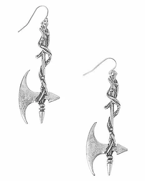 Wholesale 🧨 Battle Axe Dangle Earrings ✔️ 3 Wholesale 🧨 Battle Axe Dangle Earrings ✔️